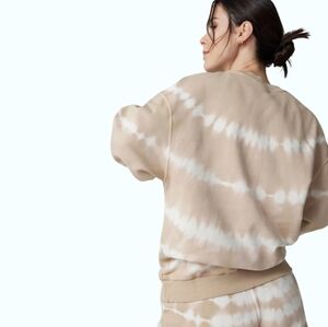 Old Navy Neutral Oversized Crewneck Gradient/Tie Dye Size Large *Flaw